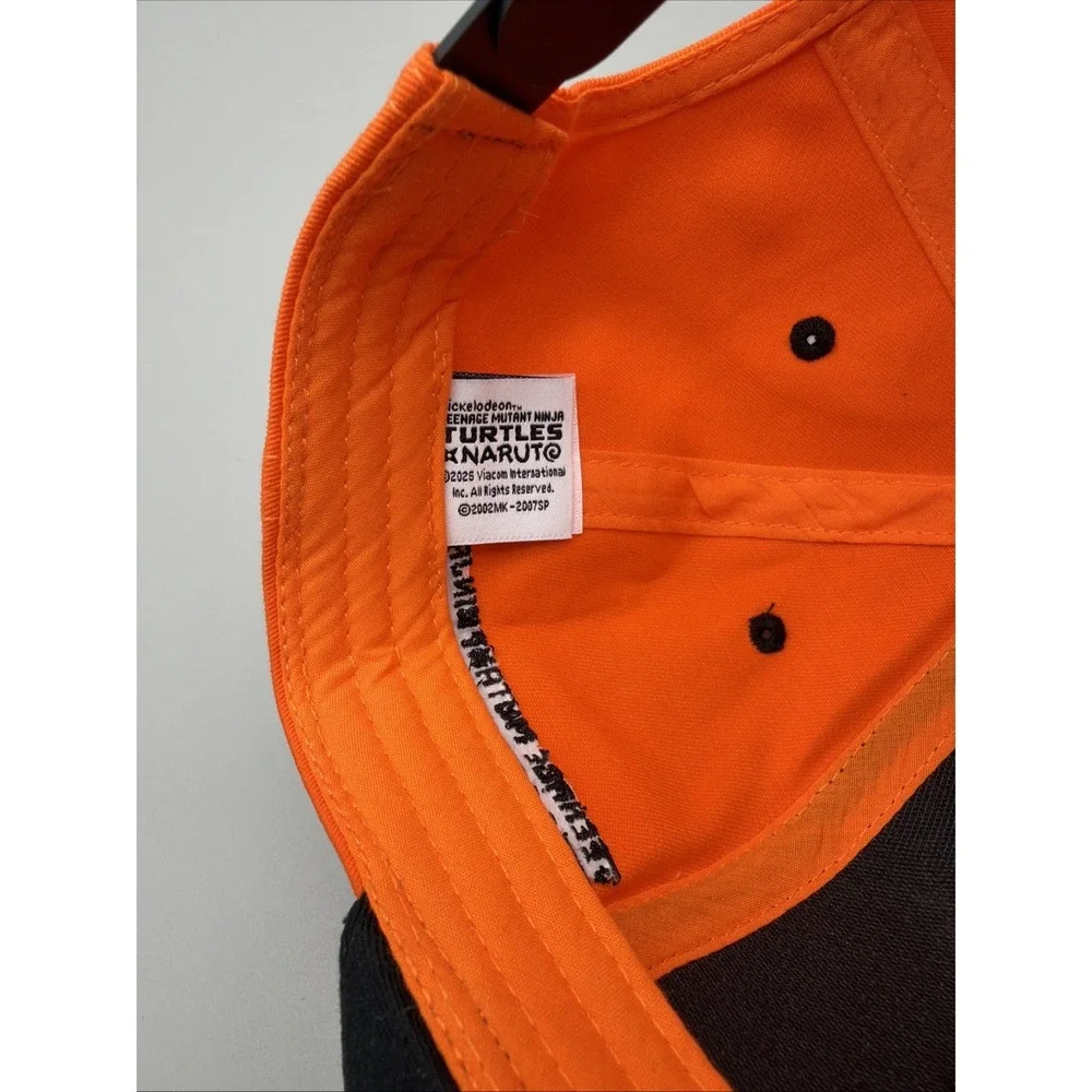 TEENAGE MUTANT NINJA TURTLES x NARUTO Orange Black Snapback Hat NWT